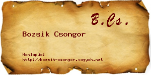 Bozsik Csongor névjegykártya