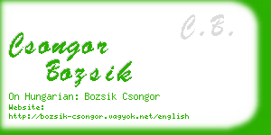 csongor bozsik business card